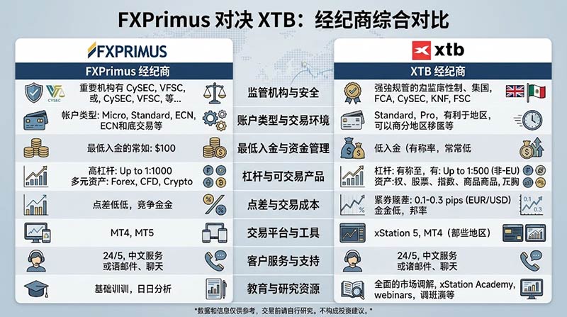 FXPrimus vs XTB