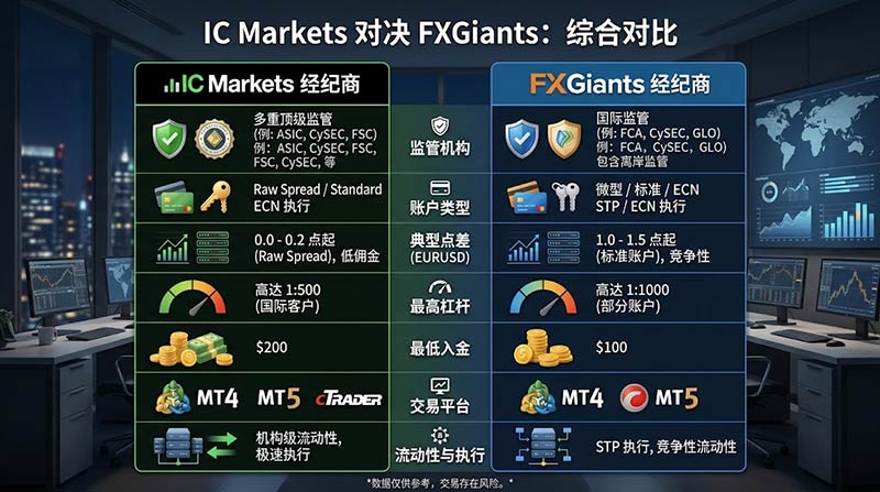IC Markets vs FXGiants
